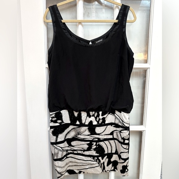 Bebe Y2K 100% Silk Open Back Fitted Bodycon Dress Women’s Size Medium M - Picture 1 of 13